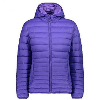 Chaqueta acolchada para mujer CMP color lila con capucha y cremallera