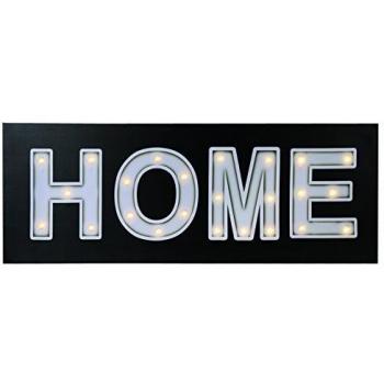 WarmWhite Leinenkunst 810255 – 24 LEDs, 30 × 80 cm, Holzrahmen