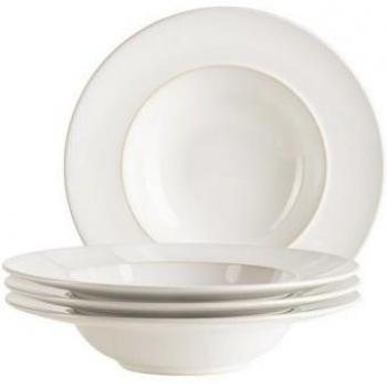 Unico Premium Pastateller‑Set (4‑tlg.) – Weißes Keramik