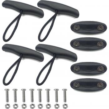 Paquete 4 Kayak Canoa T-Handle con Cordón y Ojos de Soporte