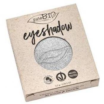 Purobio Recarga Compact Eyeshadows Sombra de ojos 3 g Tono 23 Plata Shimmer Muy brillante Luminoso