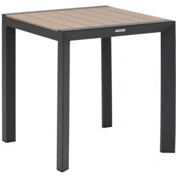Mesa de Jardín Evasión 2 Plazas Aluminio Efecto Madera