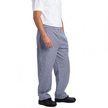 Whites Unisex Vegas Chefs Trousers – Small (XS) Blue/White Check