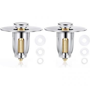 Tapón universal con cesta de filtro para lavabo, 2 uds