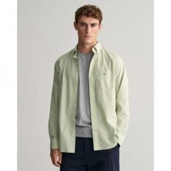 Camisa Gant Regular Fit en popelina verde