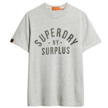 Superdry Herren Rundhalsshirt Surplus Grafik Grau XXL