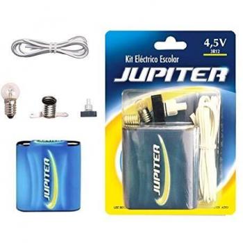 Jupiter (324620) – Kit Découverte Électricité pour École : Batterie 4,5 V + Interrupteur 220 V