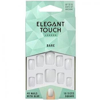 Elegant Touch Uñas Postizas Totally Bare Nro 001 Cuadradas 48uds