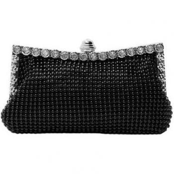 Clutch Nocturno Caro Black Crystal