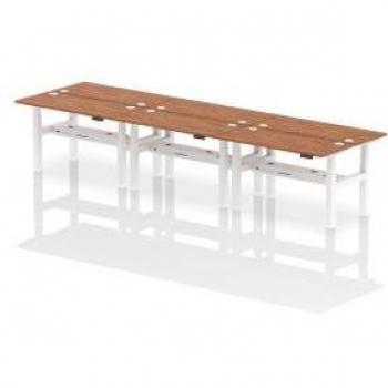 Dynamic Air Back-to-Back W1400 x D600mm Height Adjustable Sit Stand 6 Person Bench Desk