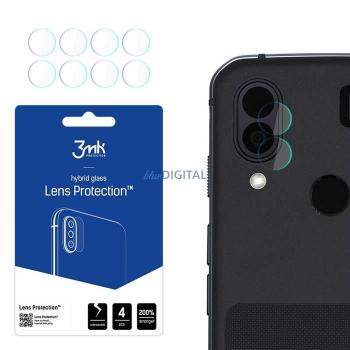 Protezione Lenti 3MK CAT S62 Pro 4 pezzi Pellicola Nera