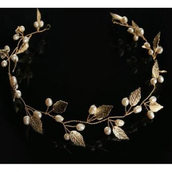 Baroque Gold Leaves Wedding Headband