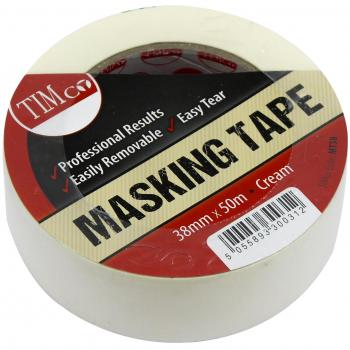 TIMCO Model MT38 38mm x 50m Cream Masking Tape