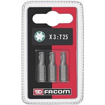 3 Embouts Torx 1/4'' T15 Longueur 25mm