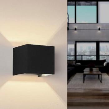 Applique Murale LED Noire 12W Carrée