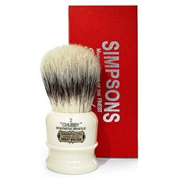 Chubby 2 Handled Shaving Brush with Synthetic Bristles by SIMPSONS