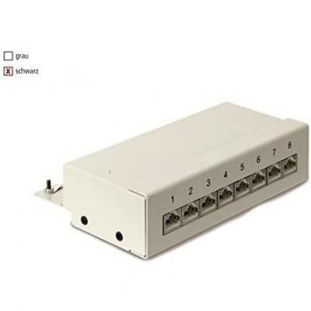 RED4POWER LAN Patchpanel R4-N109S, 8-Port, schwarz