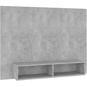 Mobile PortaTV a Muro Grigio Cemento 120×23,5×90 cm Lavorazione Multistrato