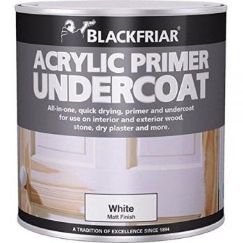 Blackfriar BKFGAP500 Quick Drying Acrylic Primer Undercoat, 500ml, Grey