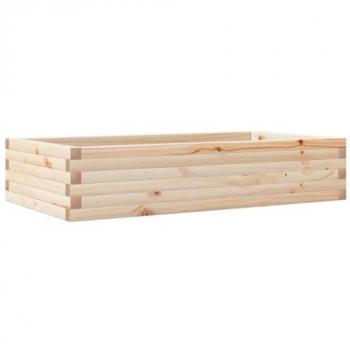 Jardinière haute 110 × 60 × 23 cm – bois de pin massif, finition marron