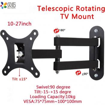 Monture murale extensible pour TV – mouvement complet, bras pivotant