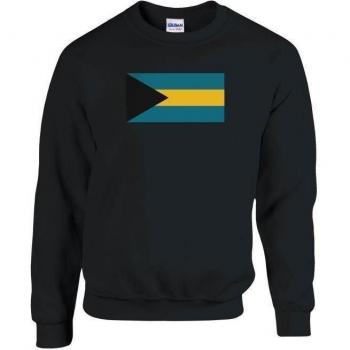 PixelForma Bahamas Flag Long Sleeve Hoodie – Black