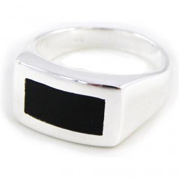 Men’s Royal Silver Ring – 54 Black