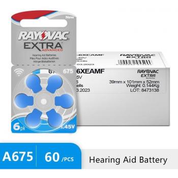 Kit de 60 Pilas Zinc Air 675A (PR44) Rayovac