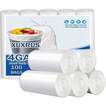Durable 15L White Waste Bag – 100 Unit Kit