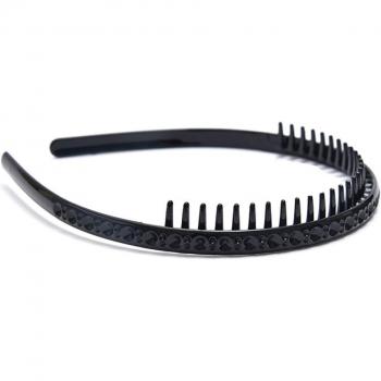 Stretchy Black Headband with Clasp