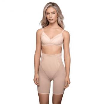 Soutien-gorge triangle sans armatures en dentelle beige haut contrôle et respirant