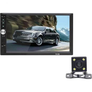2 Din Car Radio Player 7'' Touch Screen Bluetooth with Rear View Camera 7012B