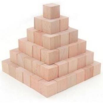 36 blocs en bois hêtre 4cm jeu de cubes colorés pour bébés