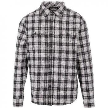 Camisa Portlaw Trespass M en Negro y Blanco a Cuadros
