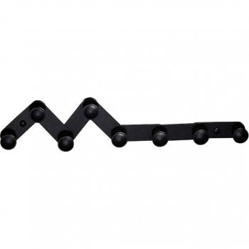 Telescopic Coat Hook and Towel Rack Black Space Aluminum wx7211103