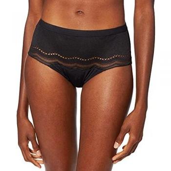 Playtex Culotte Midi Secret Slip, Nero (Noir 1), 2 (Taglia Produttore: 40) Donna