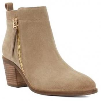 Bottes à lacets latéraux Dune London, ton tan, coupe large – modèle haute