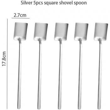 Cucharas para Postres de Acero Inoxidable 304