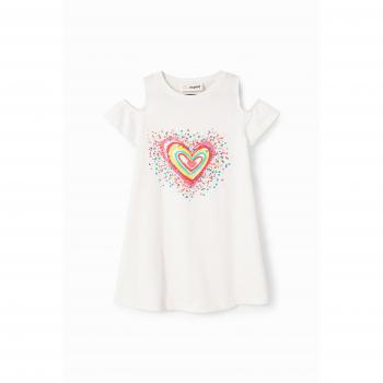 Corte-Coração T-shirt Dress Desigual 5/6 Branco