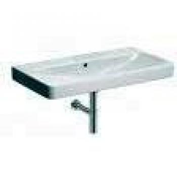Keramag GmbH Geberit Smyle Square Waschtisch 500249, 75x48cm, mit Hahnloch, mit Überlauf, Farbe: Weiß, mit KeraTect