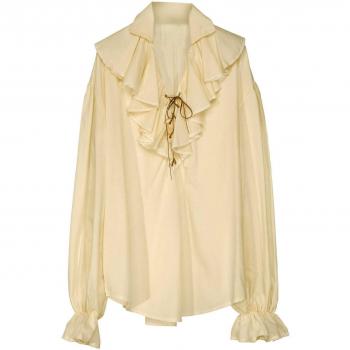 Widmann Damen‑Rüschenbluse (Beige, Gr. M)