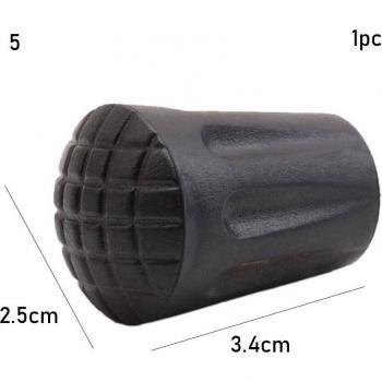 1PC Black Rubber Hiking Pole Tips
