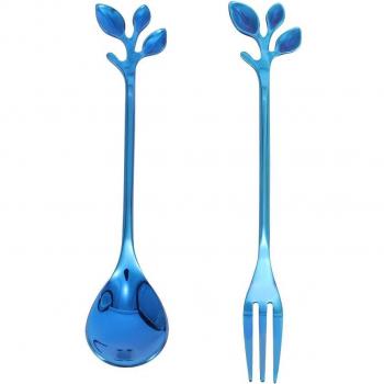 Zweig-Form Snack Löffel und Gabel Set