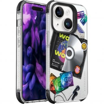 Protezione Retro Pop multicolore per iPhone 15