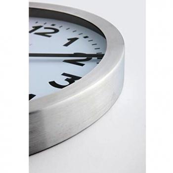 Nextime Arabic Wanduhr 3998 – 19 cm, silberne Metallfassung