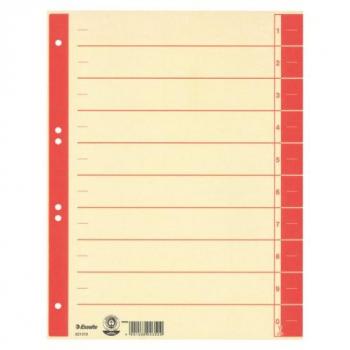 Leitz Trennblatt A4 rot, Karton, farbig bedruckt