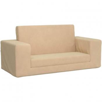 VidaXL Kinder-Schlafcouch 2-Sitzer Creme