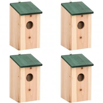 Casetta Uccelli Legno 4 Pz 12x12x22 cm