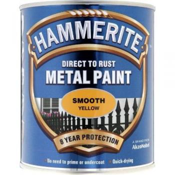 Direct To Rust Metal Paint Smooth Yellow 750Ml