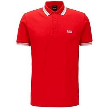 Polo BOSS Hommes – Pique Cotton Paddy – Col et Poignets Rayés